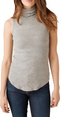 Turtleneck Sleeveless Ribbed Sweater