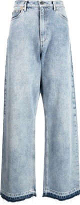 Heart-Pocket Wide-Leg Jeans