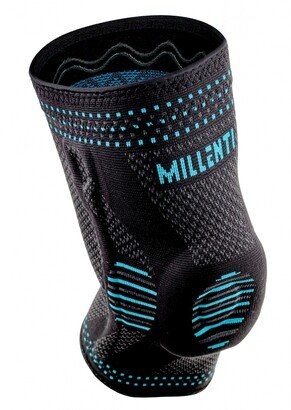 Millenti Knee Brace Compression Sleeve with Side Stabilizers Patella Gel Pad Unisex, Small - Black, Blue