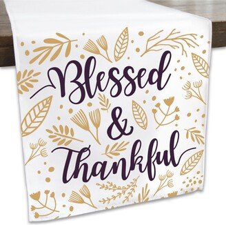 Big Dot Of Happiness Elegant Thankful for Friends Friendsgiving Decor Cloth Table Runner 13