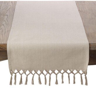 Saro Lifestyle Knotted Tassel Table Runner