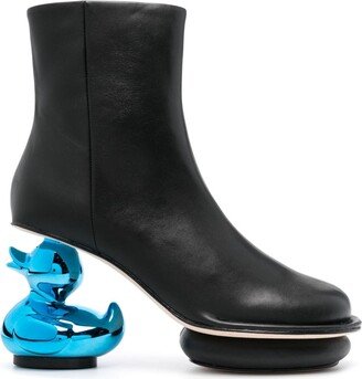 Duck 110mm leather ankle boots