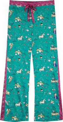 Jessica Russell Flint Nowruz Printed Stretch-silk Pyjama Trousers