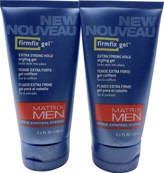 Men Firm Fix Gel Extra Strong Hold Styling Gel 5.1 OZ Set of 2