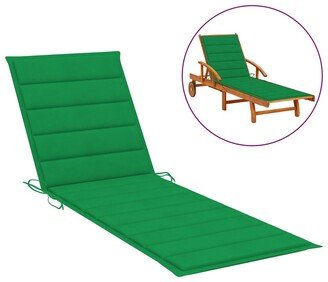 Sun Lounger Cushion Green 78.7x27.6x1.2 Oxford Fabric - 78.7 x 27.6 x 1.6