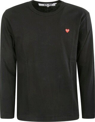 Heart Logo Patch Long-Sleeved T-Shirt-AA