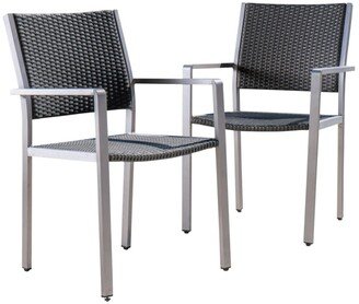 Cape Coral Outdoor Dining Chairs with Frame, Set of 2