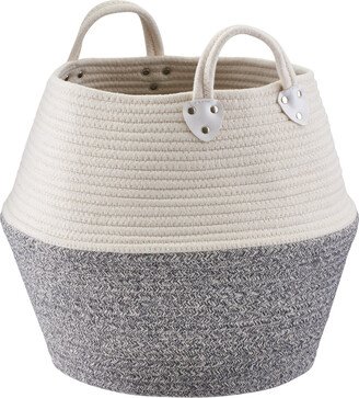 Laguna Cotton Belly Basket White/Grey