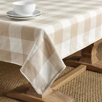 Buffalo Check Rectangular Tablecloth Black