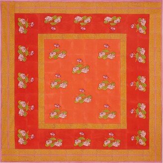 Tea Flower Redorange tablecloth