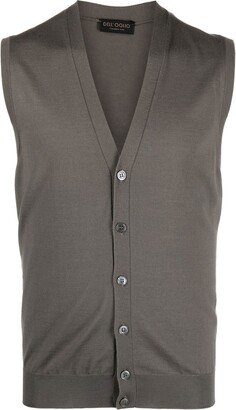 V-neck merino wool vest-AA