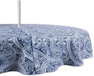 Paisley Print Outdoor Tablecloth with Zipper, 60 Round