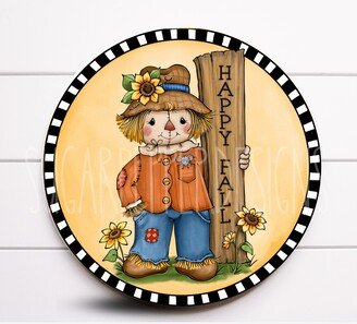 Wreath Sign, Fall Scarecrow Thanksgiving Supplies, Sign For Wreath, Sugar Pepper Designs