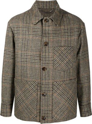 Plaid-Check Pattern Panelled Blazer