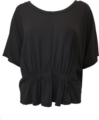 Joeleen Torvick Gathered Reversible Tee - Black