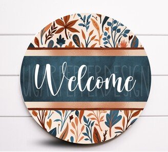 Wreath Sign, Fall Welcome Navy Blue Sugar Pepper Designs, Sign For Wreath, Thanksgiving Supplies