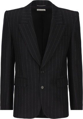 Pinstriped Tailored Blazer