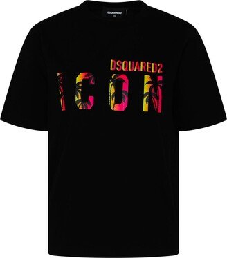 Icon Black Cotton T-Shirt