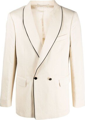 PT Torino Contrast-Trim Double-Breasted Blazer