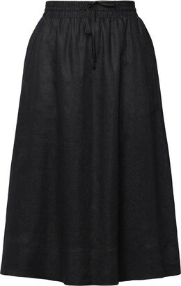 Mid-Length Linen Skirt