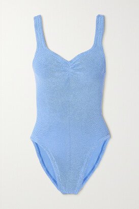 Tonya Seersucker Swimsuit - Blue