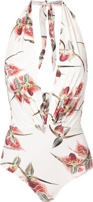 Deneuve floral-print swimsuit