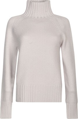 Rib Trim Turtleneck Pullover