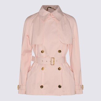 Pink Cotton Trench Coat