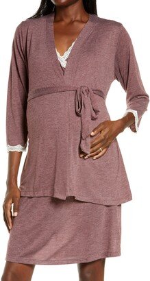 Maternity/Nursing Robe & Chemise Set