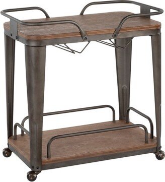 Oregon Industrial Bar Cart Antique