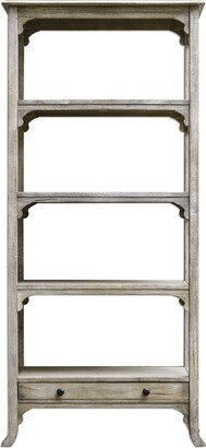 Bridgely Aged White Etagere