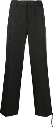 Buckle-Detail Cotton Trousers