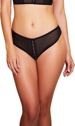 High Waist Hook and Eye Mesh Panties