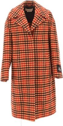 Checked Single-Breasted Coat-AB