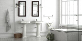 541326-ESP Ventura Espresso Framed 1-Door Surface-Mount Bathroom Medicine Cabinet Mirror