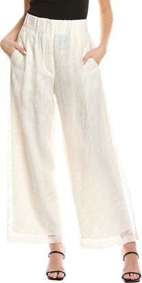 Embroidered Silk Pant