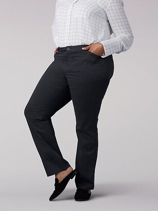 Relaxed Fit Straight Leg Pants Plus Size