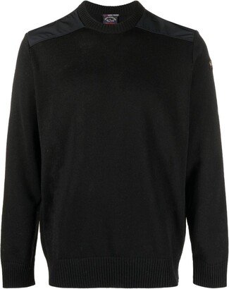 Logo-Patch Crew Neck Jumper-AA