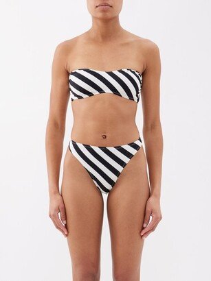 Sunglass Bra Striped Bikini Top