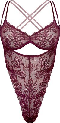 Monique Morin Lingerie Rush Ouvert Bodysuit Velvet