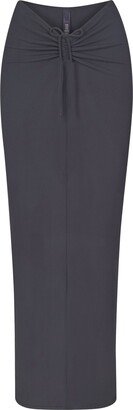 Soft Lounge Ruched Long Skirt | Graphite