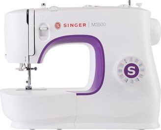 Singer M3500 Portable Sewing Machine with 110 Stitch Applications, Pack of Needles, Bobbins, Seam Ripper, Zipper Foot, and More Accessories, White