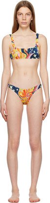 Multicolor No Vacancy Inn Edition Printed Bikini