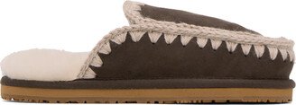 Brown Stitch Slippers-AB