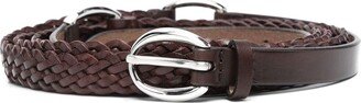 Buckle-Fastening Leather Belt-AR