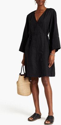 Maunas linen wrap dress