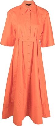 Three-Quarter Cotton Shirt Dress