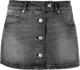 Trucker denim miniskirt