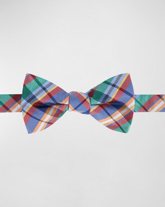 Men's Sherwood Silk Plaid Pre-Tied Bow Tie