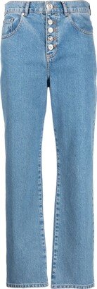 Straight-Leg Denim Pants